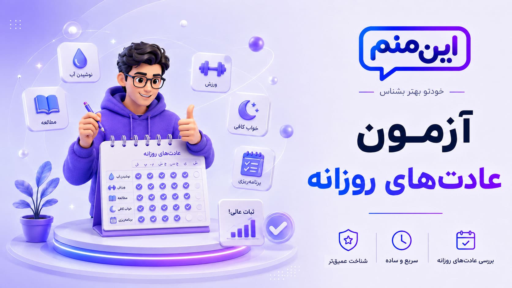 تصویر کاور آزمون عادت‌های روزانه